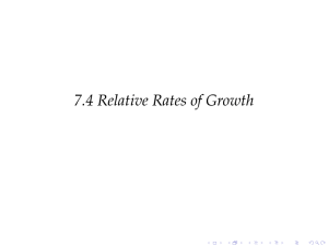 7.4 Relative Rates of Growth
