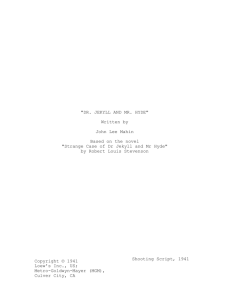 Dr. Jekyll and Mr. Hyde (1941) Shooting script