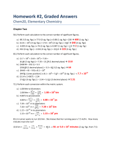 Homework #2, Graded Answers