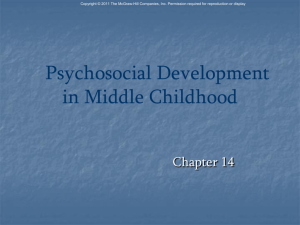 Psychosocial Development in Middle Childhood