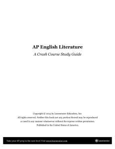 AP English Literature A Crash Course Study Guide