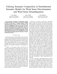 Utilizing Semantic Composition in Distributional Semantic Models