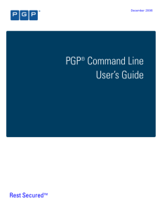PGP Command Line User's Guide