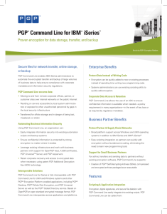 PGP® Command Line for IBM® iSeries™