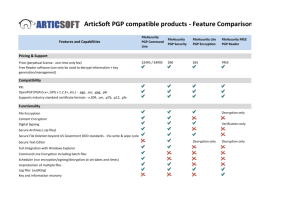 ArticSoft PGP compatible products