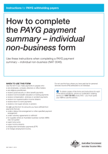How to complete the PAYG payment summary