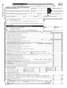 Arizona Form 140NR