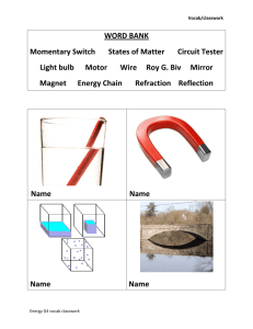 Energy G4 vocab classwork