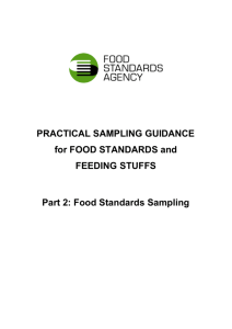 PRACTICAL SAMPLING GUIDANCE for FOOD STANDARDS and