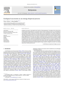 Ecological succession as an energy dispersal process
