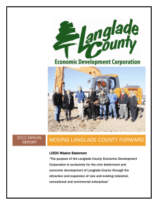 2012 annual report - Langlade County Economic Development