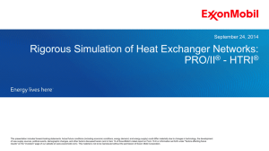 Rigorous Simulation of Heat Exchanger Networks: PRO/II