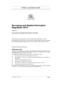 Surveying and Spatial Information Regulation 2012