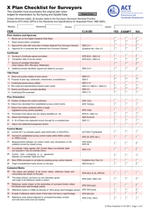 X Plan checklist - ACT Planning and Land Authority