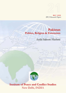 Pakistan: Politics, Religion & Extremism