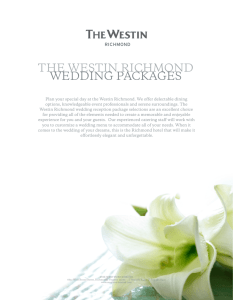 THE WESTIN RICHMOND WEDDING PACKAGES