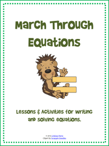March Through Equations - SchoolhouseTeachers.com