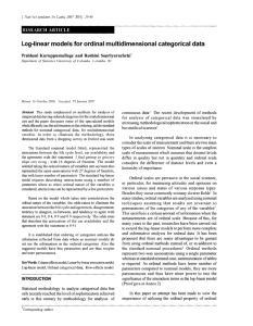 Log-linear models for ordinal multidimensional categorical data