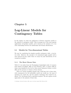 5. Log-Linear Models for Contingency Tables