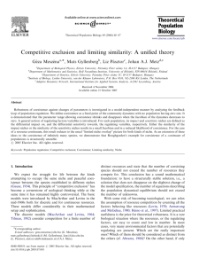 Competitive exclusion and limiting similarity: A unified theory