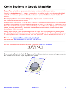 Conic Sections in Google SketchUp