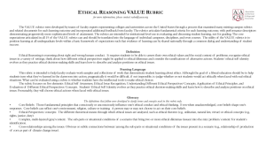 Ethical Reasoning VALUE Rubric