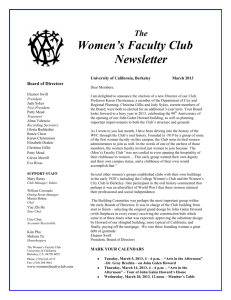 March - Women's Faculty Club