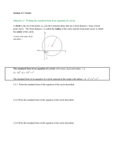 Unit 10 Circles Practice Test