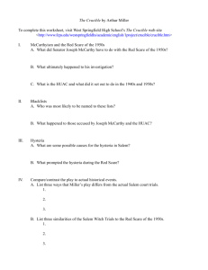 The Crucible by Arthur Miller To complete this worksheet, visit West