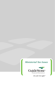 Ministerial Tax Issues - GuideStone Financial Resources