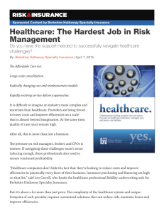 Healthcare: The Hardest Job in Risk Management