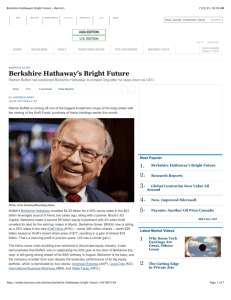 Berkshire Hathaway's Bright Future