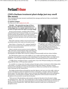 CWS's Durham treatment plan