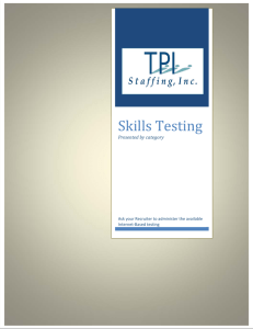 Skills Testing - TPI Staffing Inc.