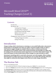 Microsoft Word 2007 Tracking Changes
