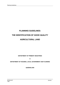 planning guidelines: the identification of good quality agricultural land