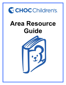 Area Resource Guide - Children's Hospital of Orange County