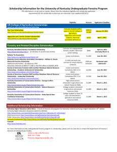 Scholarships Available - UK College of Agriculture