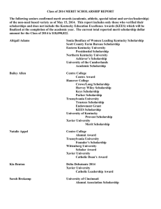 2006 MERIT SCHOLARSHIP REPORT