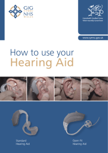 How to use your Hearing Aid