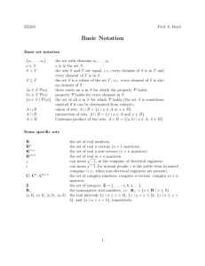 Basic Notation
