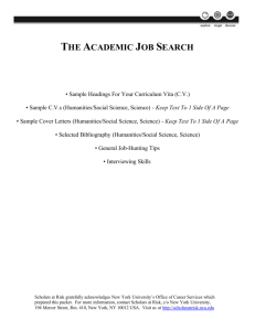 the academic job search - Scholars at Risk Network