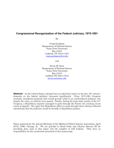 Congressional Reorganization of the Federal Judiciary, 1875