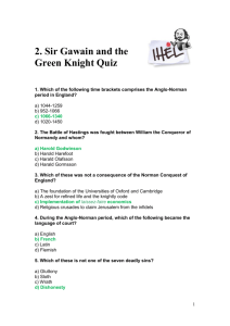 Sir Gawain and the Green Knight Quiz