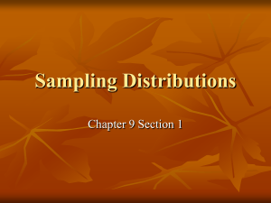 Sampling Distributions - Greenwood High School