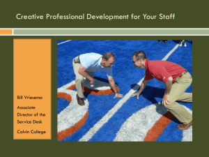 Creative training for you & your staff
