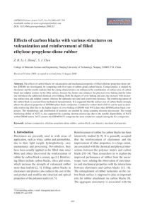 Effects of carbon blacks with various structures on vulcanization and