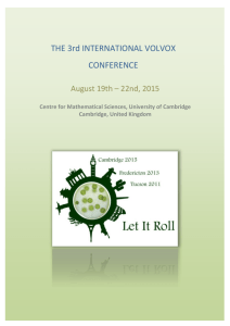 THE 3rd INTERNATIONAL VOLVOX CONFERENCE