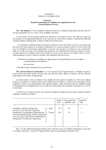 CHAPTER V MEDICAL EXAMINATION