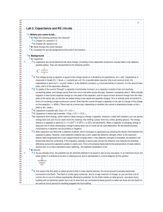 Lab 3: Capacitance and RC circuits